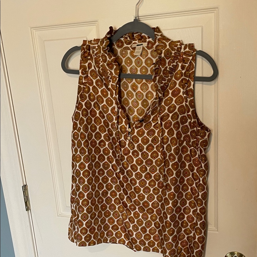 J.Crew 100% silk sleeveless blouse size 8